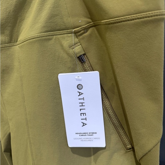 Athleta Headlands Hybrid Cargo Tight Green Cargo Pants Size 22 - Picture 3 of 14
